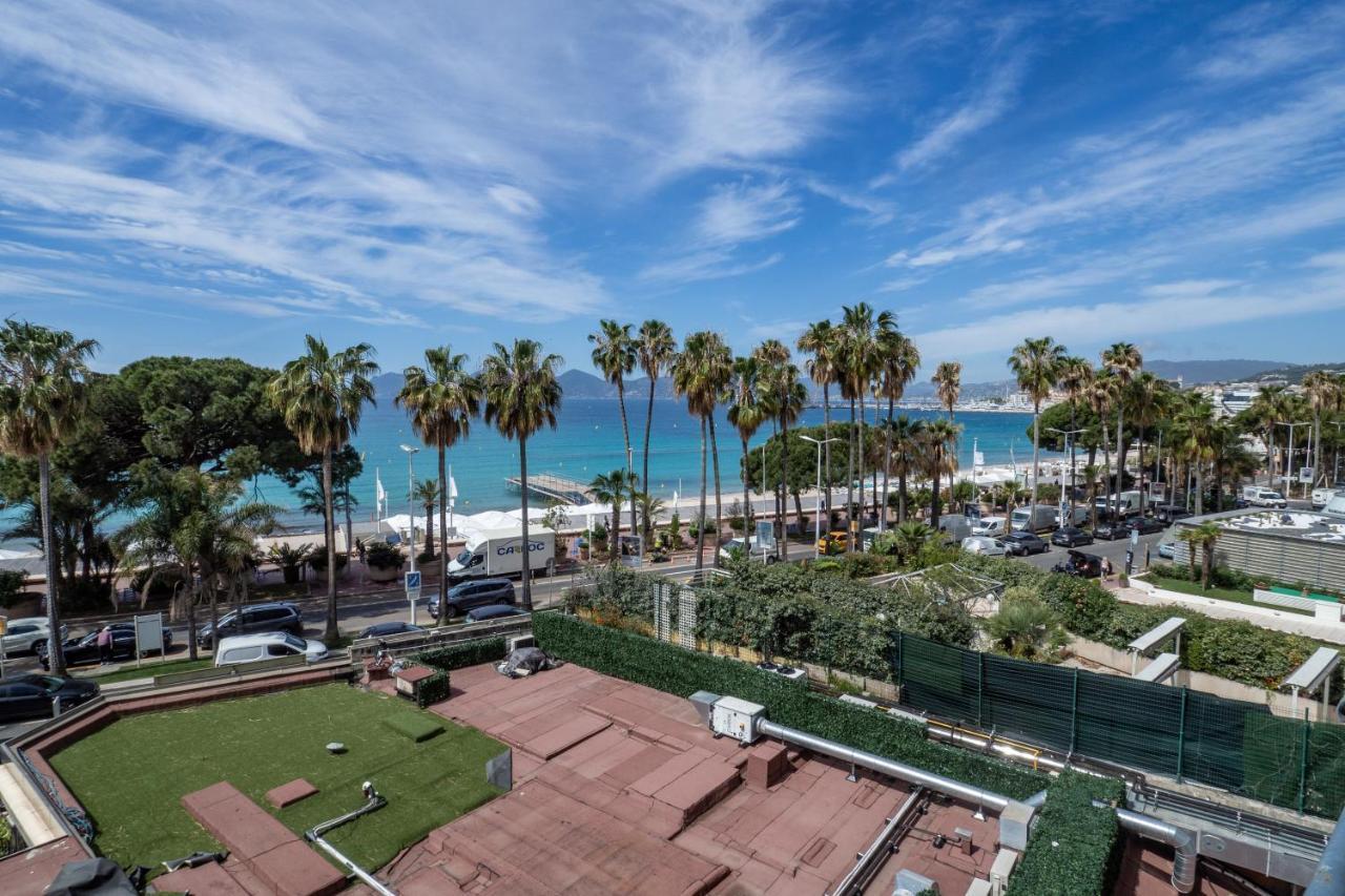 Cannes Croisette Superbe 3P Front De Mer Bagian luar foto