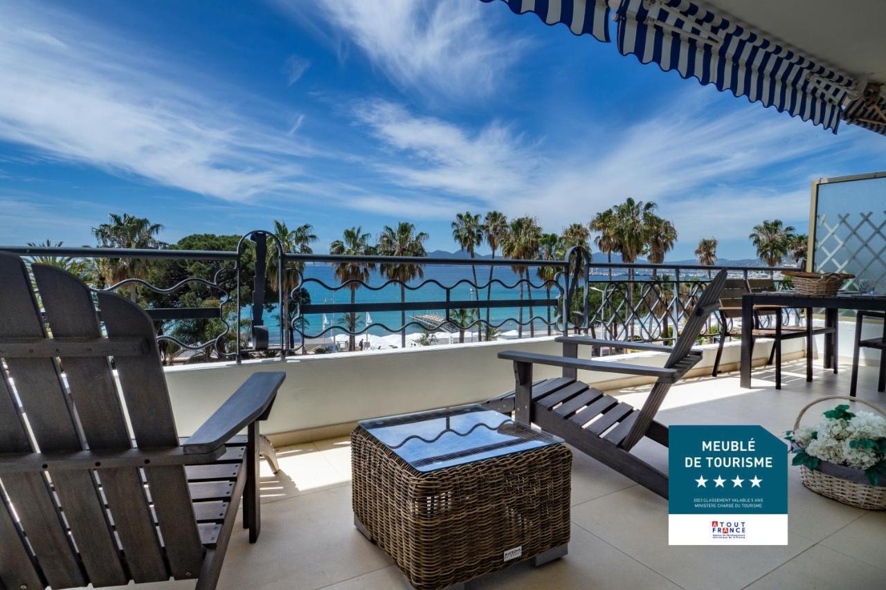 Cannes Croisette Superbe 3P Front De Mer Bagian luar foto